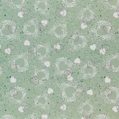 Mook Fabrics Hearts Adored Printed PUL Fabric [60 in. Wide] - By The Yard Green