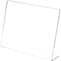 Plymor Clear Acrylic Sign Display / Literature Holder (Angled), 12" W x 9" H