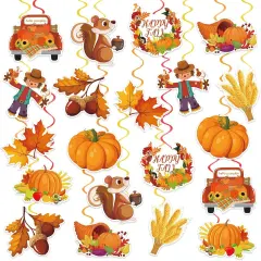 40Pcs Fall Hanging Swirls Ceiling Decorations - Maple Leaf