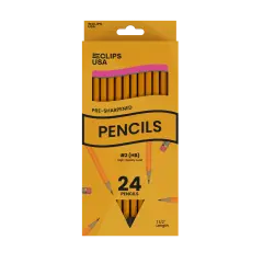 #2 HB Pencils Yellow &ndash; Pre-Sharpened &ndash; 24 Count &ndash; 48 Sets