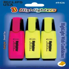 Jumbo Highlighters Chisel Tip &ndash; 3 Pack &ndash; 48 Sets