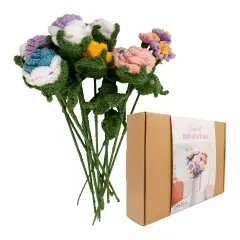 John Bead Floral Crochet DIY Kit for Beginners Bouquet Kit