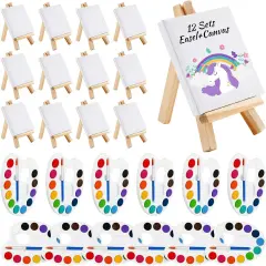 End of The Year Gifts Bulk Mini Watercolor Paint Sets 12 Colors Watercolor 3 x 3'' (12 Set)