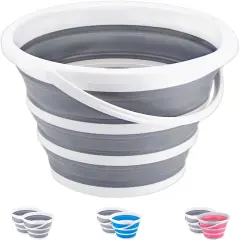 Bucket Folding Foldable Portable - Gray