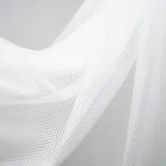 Polyester Mesh Tricot Boardshort and Swim Trunk Lining Fabric Width 56&rdquo; White
