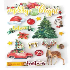 Paper House Merry & Bright Dimensional Stickers