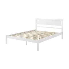 Platform Bed Frame with Headboard and Wooden Slats Support Perfect for Dorms