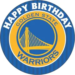 7.5 inch golden state Basketball Edible Image Edible cake topper