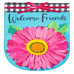 Welcome Friends Daisy Banner 2 Sided House Flag