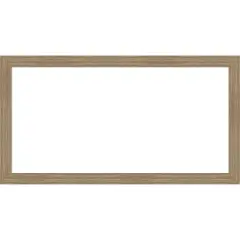 Woodgrain Stripe Framed Dry Erase Magnetic Board Mocha