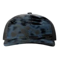 Richardson&reg; Five-Panel Printed Trucker Cap Kryptek Neptun/Black