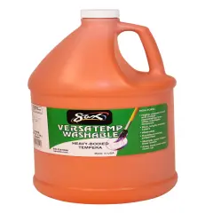 Sax Versatemp Washable Heavy-Bodied Tempera Paint, 1 Gallon, Orange