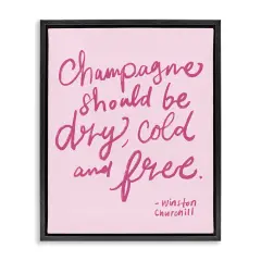 Stupell Industries Dry Cold Free Champagne Floater Framed Canvas Wall Art Design by Kristina Hultkrantz
