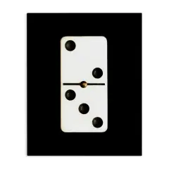 Stupell Industries White Domino on Black Canvas Wall Art Design by Graffi*tee Studios