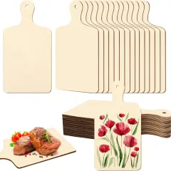 36 Pcs Mini Wooden Cutting Board for Crafts Small Charcuterie Boards Bulk(9.4" X 5.1")