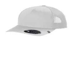 TravisMathew Cruz Trucker Cap Structured Mid Profile Flexfit 110 with Breathable Mesh Panels White