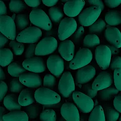 John Bead 114pcs 6x9mm Czech Glass White Alabaster Velvet Drop Bead Strands Petrol