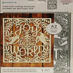Momenta Joy To The World Card Mat Cutting Die