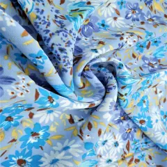 100% Polyester Cey Ditsy Floral Print Fabric Lightweight Woven 58/59&rdquo; Wide BLUE