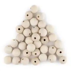 The Bead Chest Unfinished Natural Wood Beads (20mm, Set of 30)