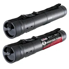 Large Telescoping Drafting Tube (Pack of 2) - 5-1/2" Outside/5" Inside Diameter, Expands 31-5/8" to 53-3/4", Durable Protection with Shoulder Strap - Ideal for Posters, Blueprints, Art