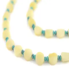 The Bead Chest Yellow Flat Circular Afghan Jade Beads (6mm)