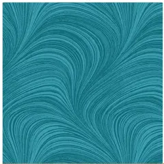 Blue Turquoise Color Wave Texture Flannel Wideback Fabric per yard