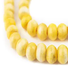 The Bead Chest Yellow Rustic Bone Beads (12mm)