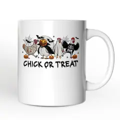 Chick or Treat Spooky Mug, Halloween Chicken Country Gift