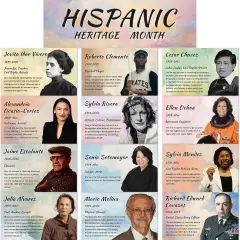 12 Pcs Hispanic Heritage Month Posters and 1 Banner