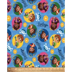 Santiago of the Seas Friends Nickelodeon Licensed By David Textiles Digital Cotton Print Fabric | By the Yard | Sewing and Crafting | 44 inches wide