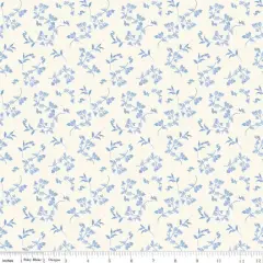 Penelope Stems Cream Cotton Wideback Fabric per yard