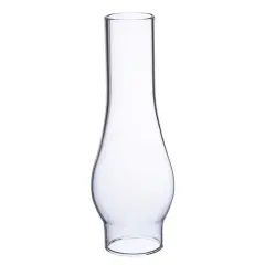 Clear Glass Lamp Chimney, Replacement Hurricane Globe Measures 1 1/2 Inch Diameter Base x 6 Inches High for Oil or Kerosene Lanterns