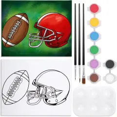 Pre Drawn Canvas Painting Kit - 8x10 (Rugby Football)