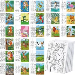 48 Pcs Pre Drawn Canvas Painting Kits - 5 x 7 Inch