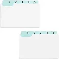 Paper Junkie 2-Pack 3 x 5" Index Cards Numbered 1-31 - Tabbed Number Index Cards for Daily Organization - Dividers with UV Laminated Tabs, Note Organizer, Recipes, and Files Blue