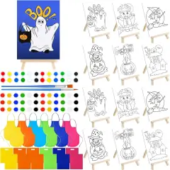 48 Pcs Halloween Kids Paint Party Favors Sets(Pumpkin)