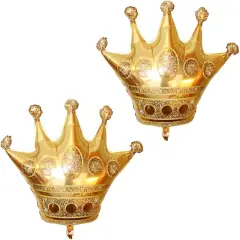Crown Balloons Foil Helium Mylar Balloon(Crowns Balloons 2pcs)