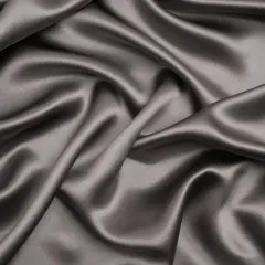 1 Yard Silver Silk Crepe Back Satin Soft Smooth Draped Luxury Fabric 44 inch Width