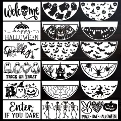Halloween Stencils 12(	Halloween Half Round)
