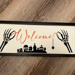 Halloween Doormat Stencils Skeleton Boo(Halloween 02)