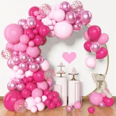 153pcs Pink Balloon Garland (Pink)