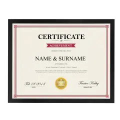 Giftgarden 8.5x11 Picture Frame Black, Certificate Award Document Diploma 8.5 by 11 Thin Frame for Wall Tabletop Display, Single