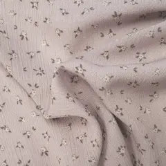 1 Yard Textured Rose Dust Rayon Crinkle Fabric Crepon Apparel 50/52 Inch Width