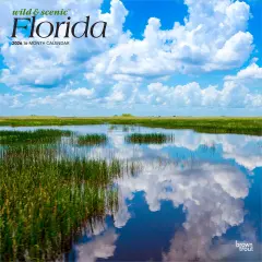 Florida Wild & Scenic | 2026 12 x 24 Inch (Hanging) Monthly Square Wall Calendar | Plastic-Free