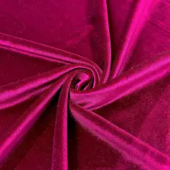 1 Yard Soft Stretch Velvet Fabric for Dresses Costumes Upholstery and DIY Projects 58 60 Inch Width magenta