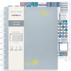 Teacher Planner 2025-2026 - 8.5'' x 11'' ((Disc-Bound Letter) - Grey