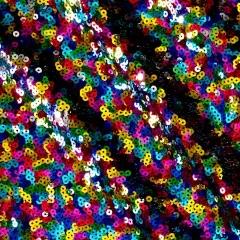 1 Yard Confetti Glitter Embroidered Sequin Fabric 52" Width Polyester for DIY Sewing, Curtain & Tablecloth