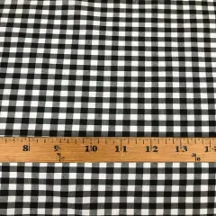 1 Yard Classic Black 1/4&Prime; Gingham Checkered Poly Cotton Fabric 58/59 Inch Wide DIY Craft & Dressmaking Fabric
