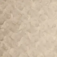 1 Yard Ivory Rosebud Minky Fabric 58/60" Width Swirl Embossed